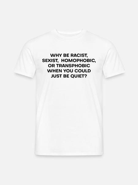 Leise - Männer T-Shirt - Weiß