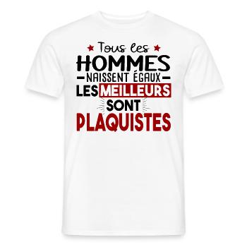 Plaquiste Métier Cadeau Humour - T-shirt homme - blanc - Devant - AI Model Male 178 dark (178cm)