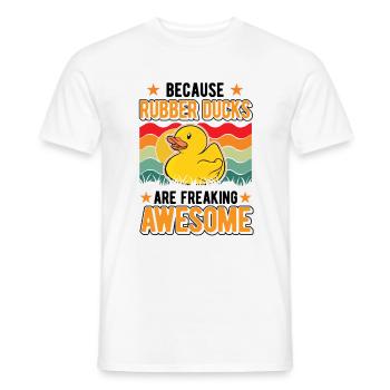 Parce que les canards en caoutchouc sont impressionnants - T-shirt homme - blanc - Devant - AI Model Male 178 dark (178cm)