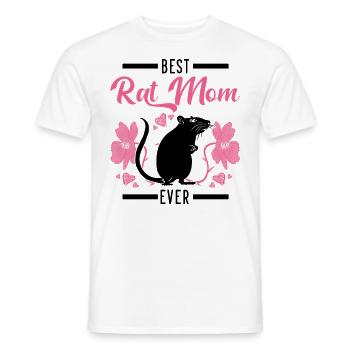 Rats Mama Rat Owner Rats Girl - Men's T-Shirt - white - Front - AI Model Male 178 dark (178cm)
