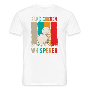 Seidenhuhn Flüsterer Silkie Chicken Whisperer - Männer T-Shirt - Weiß - Vorne - AI Model Male 178 dark (178cm)