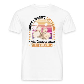 Silk Chicken Gift Silke Chicken - Men's T-Shirt - white - Front - AI Model Male 178 dark (178cm)