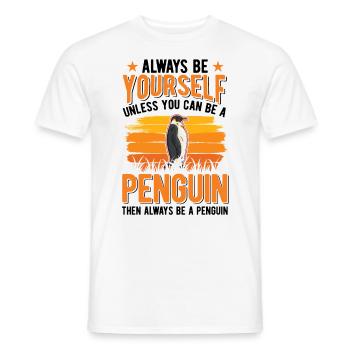 Pingouin Pinguin - T-shirt homme - blanc - Devant - AI Model Male 178 dark (178cm)