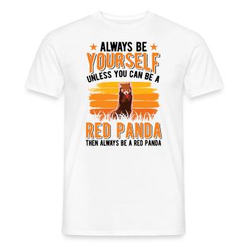 Roter Panda Geschenk Red Panda - Männer T-Shirt - Weiß - Vorne - AI Model Male 178 dark (178cm)