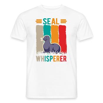 Seal Whisperer Sea Lion Whisperer Seal - T-shirt homme - blanc - Devant - AI Model Male 178 dark (178cm)