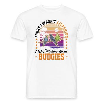 Budgerigar Cadeau Welli Perruche - T-shirt homme - blanc - Devant - AI Model Male 178 dark (178cm)