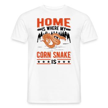 Home is where my Corn Snake is Kornnatter - Männer T-Shirt - Weiß - Vorne - AI Model Male 178 dark (178cm)