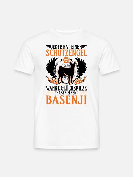 Basenji Schutzengel Kongoterrier - Männer T-Shirt - Weiß