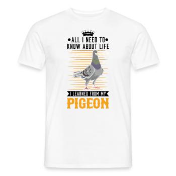 Pigeon Pigeon Fancier City Pigeon - Men's T-Shirt - white - Front - AI Model Male 178 dark (178cm)