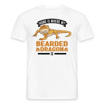 Home is where my Bearded Dragon is Bartagame - Männer T-Shirt - Weiß - Vorne - AI Model Male 178 dark (178cm)