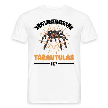 J’aime vraiment Tarantulas ok Tarantula - T-shirt homme - blanc - Devant - AI Model Male 178 dark (178cm)