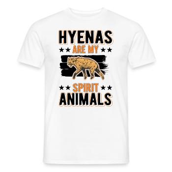 Hyène Animal Terre Loup Hyène - T-shirt homme - blanc - Devant - AI Model Male 178 dark (178cm)