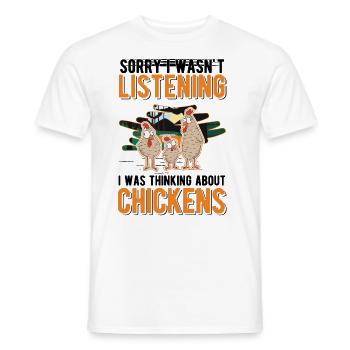 Chicken Gift Chicken Chicken - Men's T-Shirt - white - Front - AI Model Male 178 dark (178cm)