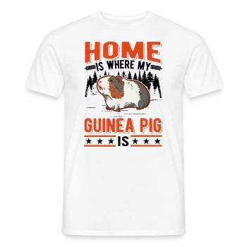 Guinea pig home Guinea Pig - Men's T-Shirt - white - Front - AI Model Male 178 dark (178cm)