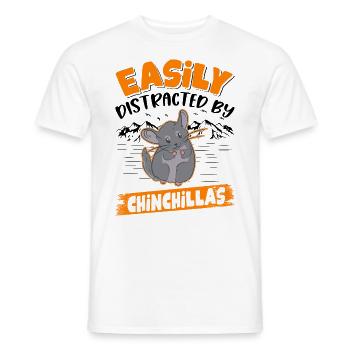 Easily distracted by Chinchillas - Männer T-Shirt - Weiß - Vorne - AI Model Male 178 dark (178cm)