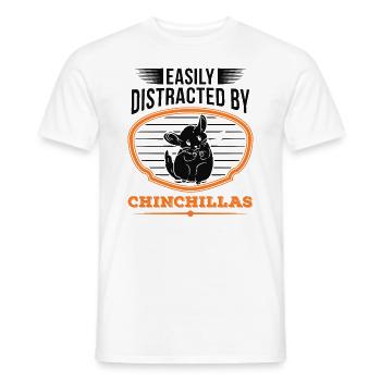 Easily distracted by Chinchillas - Männer T-Shirt - Weiß - Vorne - AI Model Male 178 dark (178cm)