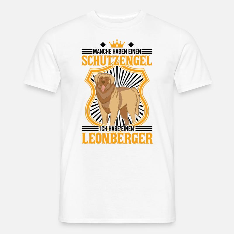 Leonberger Schutzengel - Männer T-Shirt - Weiß