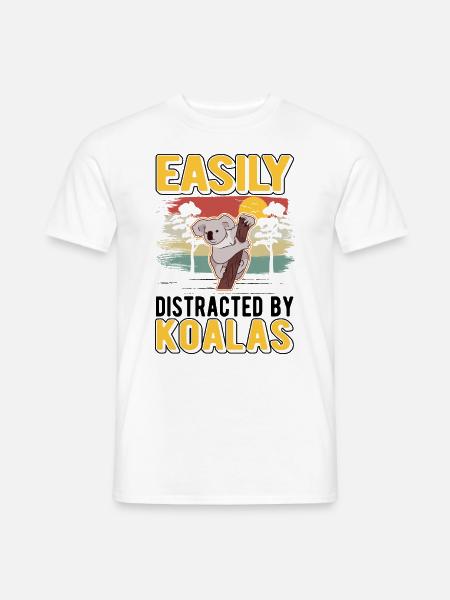 Easily distracted by Koalas - Men's T-Shirt - white