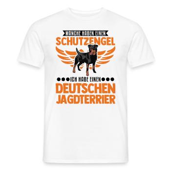 Deutscher Jagdterrier Schutzengel - Männer T-Shirt - Weiß - Vorne - AI Model Male 178 dark (178cm)