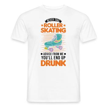 Rollschuhe Alkohol Rollkunstlauf Roller Skates - Männer T-Shirt - Weiß - Vorne - AI Model Male 178 dark (178cm)