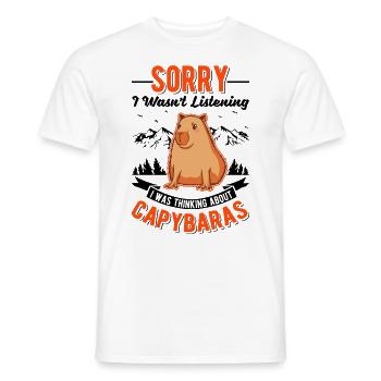Capybara Cadeau Capybara Capibara - T-shirt homme - blanc - Devant - AI Model Male 178 dark (178cm)
