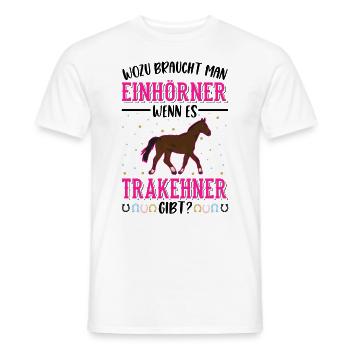 Trakehner Einhorn Trakehner Geschenk - Männer T-Shirt - Weiß - Vorne - AI Model Male 178 dark (178cm)
