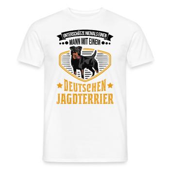 Deutscher Jagdterrier Mann - Männer T-Shirt - Weiß - Vorne - AI Model Male 178 dark (178cm)