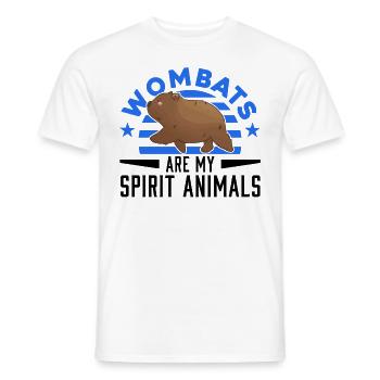 Les wombats sont mes animaux spirituels - T-shirt homme - blanc - Devant - AI Model Male 178 dark (178cm)