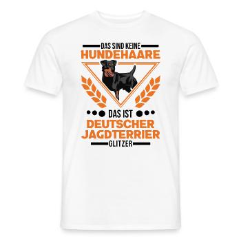 Deutscher Jagdterrier Glitzer - Männer T-Shirt - Weiß - Vorne - AI Model Male 178 dark (178cm)