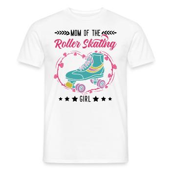 Rollschuh Mädchen Mama Rollkunstlauf - Männer T-Shirt - Weiß - Vorne - AI Model Male 178 dark (178cm)