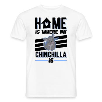 Home is where my Chinchilla is - Männer T-Shirt - Weiß - Vorne - AI Model Male 178 dark (178cm)