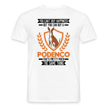Podenco Cadeau Lévrier Espagnol - T-shirt homme - blanc - Devant - AI Model Male 178 dark (178cm)