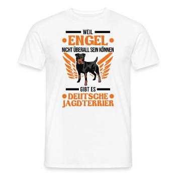 Deutscher Jagdterrier Engel - Männer T-Shirt - Weiß - Vorne - AI Model Male 178 dark (178cm)
