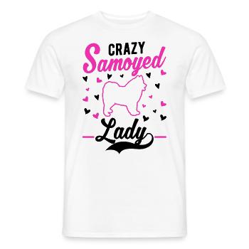 Crazy Samoyed lady Samojede - Männer T-Shirt - Weiß - Vorne - AI Model Male 178 dark (178cm)