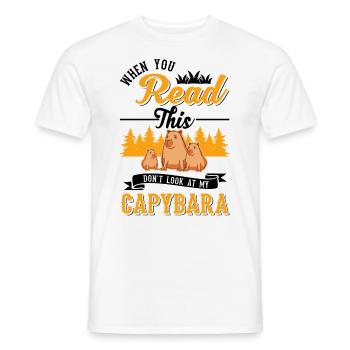 Capybara Wasserschwein Capibara - T-shirt homme - blanc - Devant - AI Model Male 178 dark (178cm)