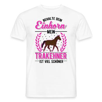 Trakehner Einhorn Trakehner Geschenk - Männer T-Shirt - Weiß - Vorne - AI Model Male 178 dark (178cm)