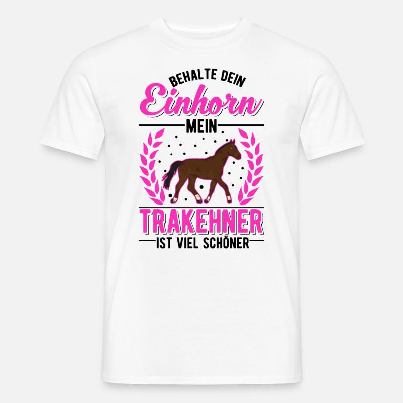 Trakehner Einhorn Trakehner Geschenk - Männer T-Shirt - Weiß