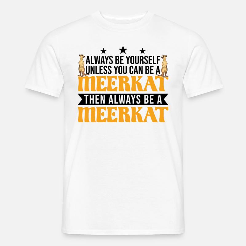 Suricate d’Erdmännchen - T-shirt homme - blanc