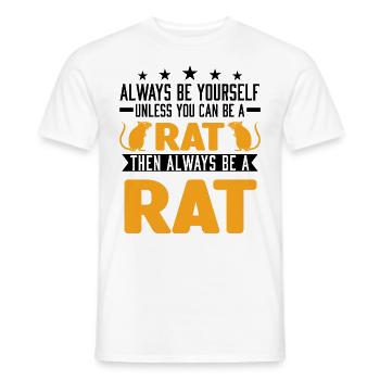 Rat Domestic Rat Rat Owner - Men's T-Shirt - white - Front - AI Model Male 178 dark (178cm)
