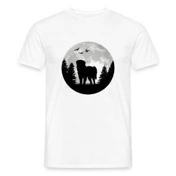 Leonberger Moon - Men's T-Shirt - white - Front - AI Model Male 178 dark (178cm)
