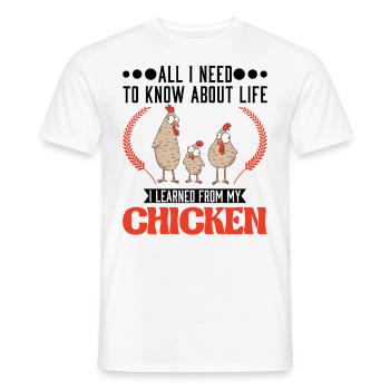 Chicken Saying Chicken Chicken Chicken - Men's T-Shirt - white - Front - AI Model Male 178 dark (178cm)