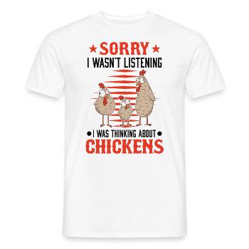 Chicken Gift Chicken Chicken Chicken - Men's T-Shirt - white - Front - AI Model Male 178 dark (178cm)