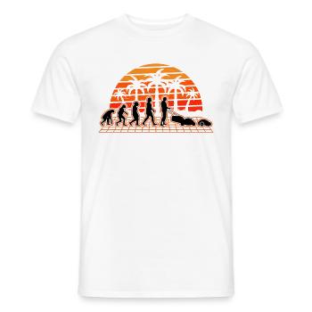 Tondeuse à gazon robotisée Evolution Retro Tondeuse à gazon robotisée - T-shirt homme - blanc - Devant - AI Model Male 178 dark (178cm)