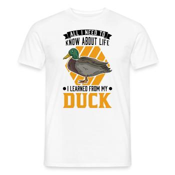 Duck Duck Breeder - Men's T-Shirt - white - Front - AI Model Male 178 dark (178cm)