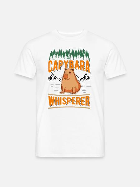 Capybara Flüsterer Capybara Whisperer - Männer T-Shirt - Weiß