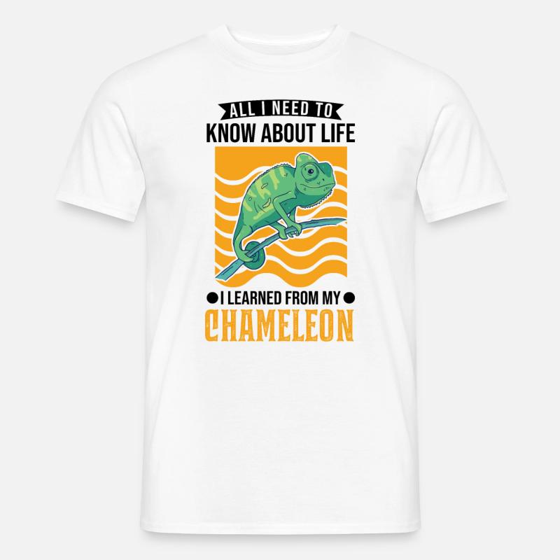 Chamäleon GeschenkChameleon - Männer T-Shirt - Weiß