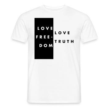 Freiheit lieben - Männer T-Shirt - Weiß - Vorne - AI Model Male 178 dark (178cm)
