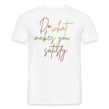 Glücklich machen - Männer T-Shirt - Weiß - Vorne - AI Model Male 178 dark (178cm)