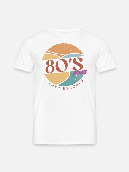 80er - Männer T-Shirt - Weiß
