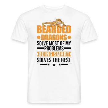 Dragon barbu disant dragon barbu - T-shirt homme - blanc - Devant - AI Model Male 178 dark (178cm)
